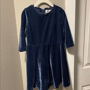 Mini Boden Midnight Blue Velvet Dress